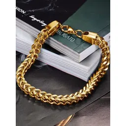 Fashion Frill Stylish Bracelet For Boys Criss Cross Gold Bracelet For Men Boy-picture-32