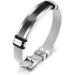 fashion frill Stylish Bracelet For Men Stainless Steel Christian Sign Silver Bracelet For Men Boys Men's Jewellery Anniversary Birthday Gift-picture-52