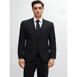 Fashion Garments Men Regular Fit Notched Lapel Long Sleeve Single Breasted Cotton Blazer-picture-40