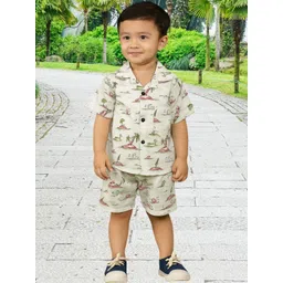 FASHION GRAB Boys Printed Pure Cotton Shirt with Shorts-picture-45