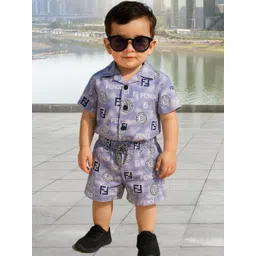 FASHION GRAB Boys Printed Shirt with Shorts-picture-24