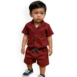 FASHION GRAB Boys Pure Cotton Shirt With Shorts-picture-25