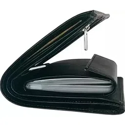 fashion link Leather Wallet for Mens with Box and 6 Compartment Card Holder Black-picture-35