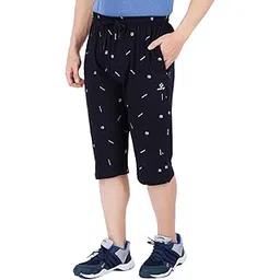 Fashion Men's Regular Printed Three Fourth (Pack of 1) Blue-picture-16