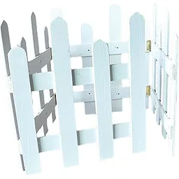 Fashion My Day Picket Fence Decorative Sturdy Wooden Garden Fence for Garden Yard Pool Lawn White Height 35cm-picture-16