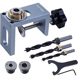 Fashion My Day Self Centering Doweling Jig Set Practical Wear Resistant Pocket Hole Jig Kit 8mm 10mm 12mm Set-picture-10