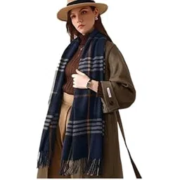 Fashion Nature™ Men & Women Casual Luxurious Premium Checkered Woolen Muffler, Scarf, Stole For Winter-picture-36