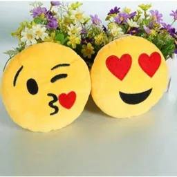 fashion paradise Microfibre Cushion Pack of 2 Smiley-picture-14
