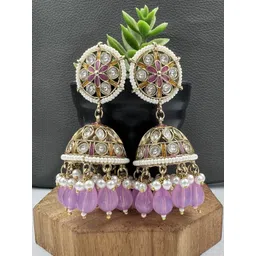 Fashion Theme Circular Jhumkas Earrings-picture-14