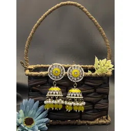 Fashion Theme Women Brass-Plated Jhumkas Earrings-picture-27