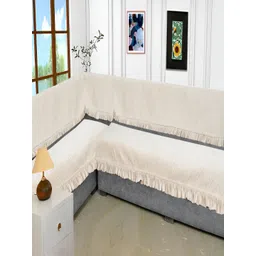 Fashion Throw Beige Velvet 4 Piece Sofa Cover-picture-34