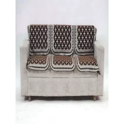 Fashion Throw Brown & White Printed Jacquard 2 Piece Sofa Cover-picture-49