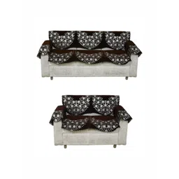 Fashion Throw Coffee Brown Jacquard Sofa Cover With Arms-picture-27
