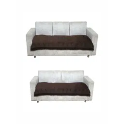 Fashion Throw Coffee Brown Velvet 2 Piece Sofa Cover-picture-45