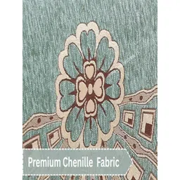 Fashion Throw Green & Brown Printed Jacquard Sofa Cover-picture-26