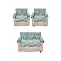 Fashion Throw Green Jacquard Sofa Cover With Arms-picture-5