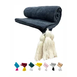 Fashion Throw Grey & White Summer 233 GSM Double Bed Blanket-picture-14