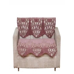 Fashion Throw Pink & White Printed Jacquard 2 Piece Sofa Cover-picture-18