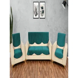 Fashion Throw Teal Velvet Sofa Cover-picture-12