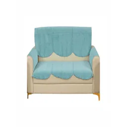 Fashion Throw Turquoise Blue Velvet 4 Piece Sofa Cover With Arms-picture-40