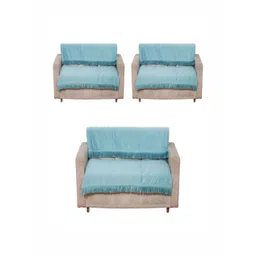 Fashion Throw Turquoise Blue Velvet Sofa Cover-picture-37