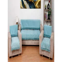 Fashion Throw Turquoise Blue Velvet Sofa Cover-picture-40