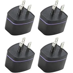 fashion throw Universal Travel Adapter with Grounded 3 Prong Wall Plug Adapter for Travel & Converter Plug for Travelers to US, & More (4 - Pack, Schuko to India Adapter)-picture-0
