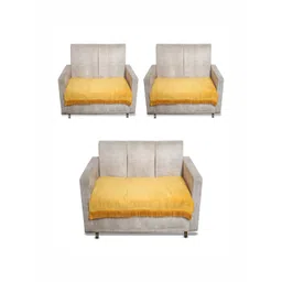Fashion Throw Yellow Velvet 3 Piece Sofa Cover-picture-47