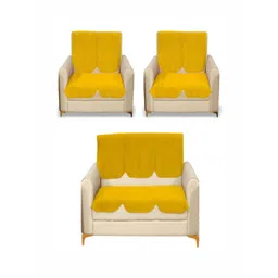 Fashion Throw Yellow Velvet Sofa Cover-picture-20
