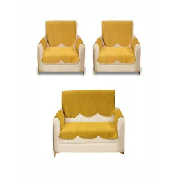 Fashion Throw Yellow Velvet Sofa Cover With Arms-picture-10