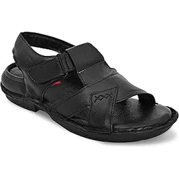 fashion victim Men's 8005 Black Leather Uppper Stich Fashion Sandals-picture-45