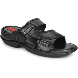 fashion victim men's luxury genuine leather(lab tested) highly cushioned sleeper/sandals for men-picture-31