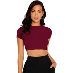 Fashion2wear Crepe Crop Top-picture-23