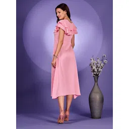 Fashion2wear PU Coated A-Line Midi Dress image 2