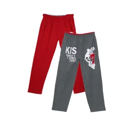 Fashionable Boys Pack Of 2 Printed Relax-Fit Pure Cotton Track Pants-picture-11
