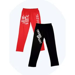 Fashionable Kids Unisex Pack Of 2 Printed Pure Cotton Track Pants-picture-42