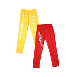 Fashionable Pack Of 2 Kids Printed Mid-Rise Pure Cotton Track Pants-picture-25