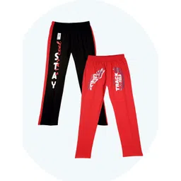 Fashionable Pack Of 2 Kids Printed Mid-Rise Pure Cotton Track Pants-picture-20