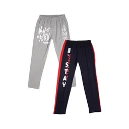 Fashionable Pack Of 2 Kids Printed Mid-Rise Pure Cotton Track Pants-picture-24