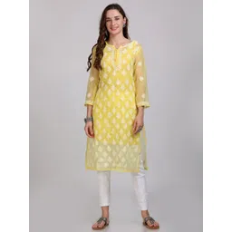 FashionChikan Art Women Ethnic Motifs Embroidered Regular Thread Work Kurta with Churidar-picture-17