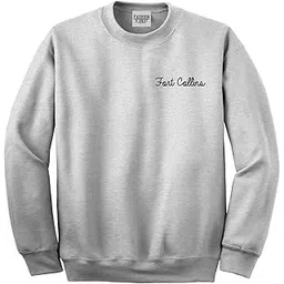 fashionisgreat Fort Collins Colorado CO Script Chest Womens Unisex Crewneck Sweatshirt-picture-36