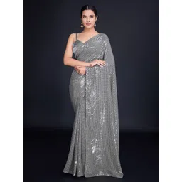 FashionsEye Embellished Sequinned Pure Georgette Saree-picture-42