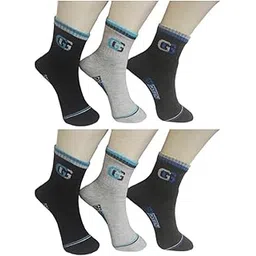 fashiontoos Sports Towel/Terry Socks for Mens Ankle Length Deigner Multicolour Knitted Socks Combo Pack of 6 (6 Pairs)-picture-44