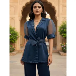 FashionTownie Embroidered Top With Trousers Co-Ords-picture-26