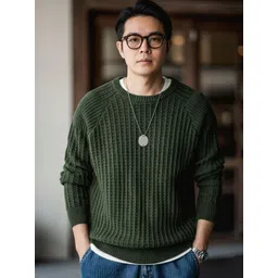 fashlook Men Ribbed Woollen Pullover-picture-24