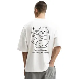 Fashnobic Graphic Printed Drop-Shoulder Sleeves Oversized Cotton T-shirt-picture-34