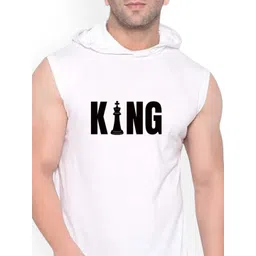 Fashnobic King Printed Gym Vests K__Print-186_gym_vest White M image 2