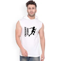 Fashnobic Men Crossfit Studio Printed Hooded-Neck Gym Vests-picture-40