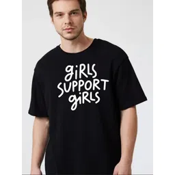 Fashnobic Men Dry Fit Typography Printed Round Neck Cotton Oversized T-shirt-picture-12