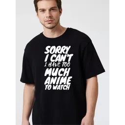 Fashnobic Men Dry Fit Typography Printed Round Neck Cotton Oversized T-shirt-picture-15